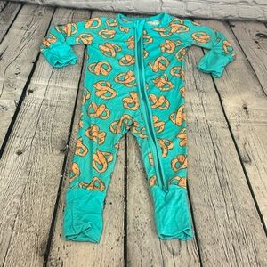 Little One Shop Pretzel Pattern Bamboo Zippie Romper